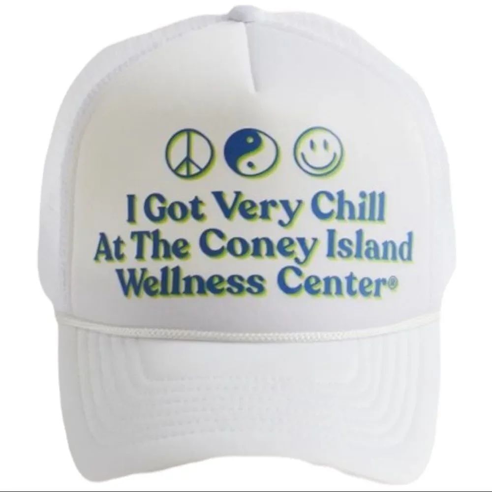 NEW Coney Island Picnic Urban Outfitters UO Wellness Center White Trucker Hat